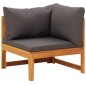 vidaXL 2-tlg. Garten-Lounge-Set mit Dunkelgrauen Kissen Akazienholz vidaXL 2-tlg. Garten-Lounge-Set mit Dunkelgrauen Kissen Akazienholz