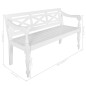 vidaXL Batavia-Sitzbank 136 cm Mahagoni Massivholz Weiß