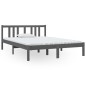 vidaXL Massivholzbett Grau 135x190 cm vidaXL Massivholzbett Grau 135x190 cm