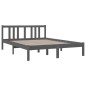 vidaXL Massivholzbett Grau 135x190 cm vidaXL Massivholzbett Grau 135x190 cm