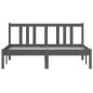vidaXL Massivholzbett Grau 135x190 cm vidaXL Massivholzbett Grau 135x190 cm