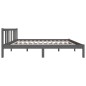 vidaXL Massivholzbett Grau 135x190 cm vidaXL Massivholzbett Grau 135x190 cm