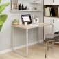vidaXL Computertisch Weiß und Eiche-Optik 110x60x73 cm Holzwerkstoff vidaXL Computertisch Weiß und Eiche-Optik 110x60x73 cm Holzwerkstoff