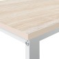 vidaXL Computertisch Weiß und Eiche-Optik 110x60x73 cm Holzwerkstoff vidaXL Computertisch Weiß und Eiche-Optik 110x60x73 cm Holzwerkstoff