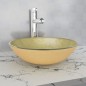vidaXL Waschbecken Hartglas 42 cm Gold vidaXL Waschbecken Hartglas 42 cm Gold
