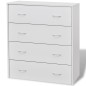 vidaXL Kommode mit 4 Schubladen 60×30,5×71 cm Weiß vidaXL Kommode mit 4 Schubladen 60×30,5×71 cm Weiß