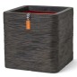 Capi Blumentopf Nature Rib Quadratisch 30x30x30 cm Dunkelbraun Capi Blumentopf Nature Rib Quadratisch 30x30x30 cm Dunkelbraun