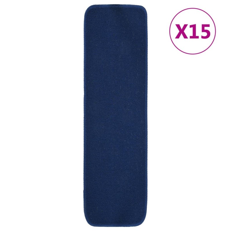 vidaXL Antirutsch Stufenmatten 15 Stk. 75x20 cm Marineblau Rechteckig vidaXL Antirutsch Stufenmatten 15 Stk. 75x20 cm Marineblau Rechteckig