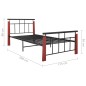 vidaXL Bettgestell Metall und Massivholz Eiche 100x200 cm vidaXL Bettgestell Metall und Massivholz Eiche 100x200 cm