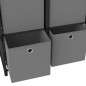 vidaXL Würfel-Regal mit Boxen 5 Fächer Schwarz 103x30x72,5 cm Stoff vidaXL Würfel-Regal mit Boxen 5 Fächer Schwarz 103x30x72,5 cm Stoff