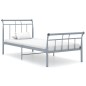 vidaXL Bettgestell Grau Metall 100x200 cm vidaXL Bettgestell Grau Metall 100x200 cm