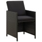 Gartenstühle mit Kissen 4 Stk. Poly Rattan Schwarz Gartenstühle mit Kissen 4 Stk. Poly Rattan Schwarz