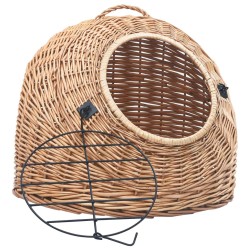 vidaXL Katzen-Transportkorb 60x45x45 cm Natürliche Weide