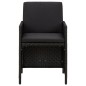 Gartenstühle mit Kissen 4 Stk. Poly Rattan Schwarz Gartenstühle mit Kissen 4 Stk. Poly Rattan Schwarz