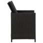 Gartenstühle mit Kissen 4 Stk. Poly Rattan Schwarz Gartenstühle mit Kissen 4 Stk. Poly Rattan Schwarz