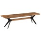 vidaXL Esszimmerbank Akazienholz Massiv und Stahl 160 x 40 x 45 cm vidaXL Esszimmerbank Akazienholz Massiv und Stahl 160 x 40 x 45 cm