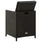 Gartenstühle mit Kissen 4 Stk. Poly Rattan Schwarz Gartenstühle mit Kissen 4 Stk. Poly Rattan Schwarz