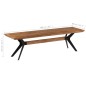 vidaXL Esszimmerbank Akazienholz Massiv und Stahl 160 x 40 x 45 cm vidaXL Esszimmerbank Akazienholz Massiv und Stahl 160 x 40 x 45 cm