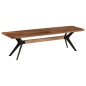 vidaXL Esszimmerbank Akazienholz Massiv und Stahl 160 x 40 x 45 cm vidaXL Esszimmerbank Akazienholz Massiv und Stahl 160 x 40 x 45 cm