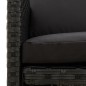Gartenstühle mit Kissen 4 Stk. Poly Rattan Schwarz Gartenstühle mit Kissen 4 Stk. Poly Rattan Schwarz