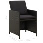 Gartenstühle mit Kissen 4 Stk. Poly Rattan Schwarz Gartenstühle mit Kissen 4 Stk. Poly Rattan Schwarz