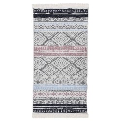 vidaXL Teppich Rosa und Aquamarin 100x200 cm Baumwolle