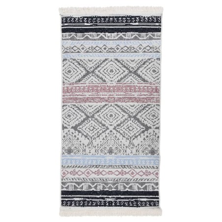vidaXL Teppich Rosa und Aquamarin 100x200 cm Baumwolle