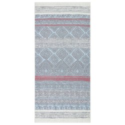 vidaXL Teppich Rosa und Aquamarin 100x200 cm Baumwolle