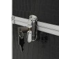 vidaXL Kosmetikkoffer Aluminium Schwarz mit Krokoprägung