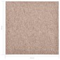 vidaXL Teppichfliesen 20 Stk. 5 m² 50x50 cm Beige vidaXL Teppichfliesen 20 Stk. 5 m² 50x50 cm Beige