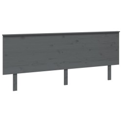 vidaXL Kopfteil Grau 204x6x82,5 cm Massivholz Kiefer