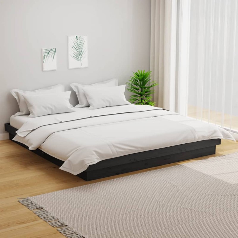 vidaXL Massivholzbett Grau 200x200 cm vidaXL Massivholzbett Grau 200x200 cm