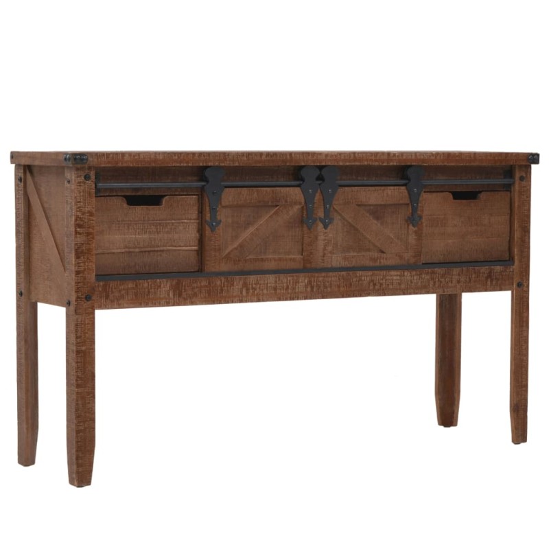 vidaXL Konsolentisch Tannenholz Massiv 131x35,5x75 cm Braun vidaXL Konsolentisch Tannenholz Massiv 131x35,5x75 cm Braun