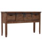vidaXL Konsolentisch Tannenholz Massiv 131x35,5x75 cm Braun vidaXL Konsolentisch Tannenholz Massiv 131x35,5x75 cm Braun