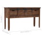 vidaXL Konsolentisch Tannenholz Massiv 131x35,5x75 cm Braun vidaXL Konsolentisch Tannenholz Massiv 131x35,5x75 cm Braun