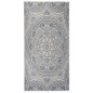 vidaXL Outdoor-Teppich Flachgewebe 100x200 cm Blaues Muster vidaXL Outdoor-Teppich Flachgewebe 100x200 cm Blaues Muster