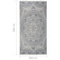 vidaXL Outdoor-Teppich Flachgewebe 100x200 cm Blaues Muster vidaXL Outdoor-Teppich Flachgewebe 100x200 cm Blaues Muster