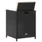 Gartenstühle 4 Stk. Poly Rattan Schwarz Gartenstühle 4 Stk. Poly Rattan Schwarz