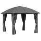 vidaXL Pavillon mit Seitenwänden & Bogendach 3x3 m Anthrazit vidaXL Pavillon mit Seitenwänden & Bogendach 3x3 m Anthrazit