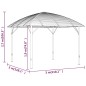 vidaXL Pavillon mit Seitenwänden & Bogendach 3x3 m Anthrazit vidaXL Pavillon mit Seitenwänden & Bogendach 3x3 m Anthrazit