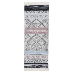 vidaXL Teppich Rosa und Aquamarin 100x300 cm Baumwolle
