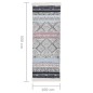 vidaXL Teppich Rosa und Aquamarin 100x300 cm Baumwolle vidaXL Teppich Rosa und Aquamarin 100x300 cm Baumwolle