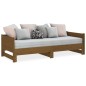 vidaXL Ausziehbares Tagesbett Braun Massivholz Kiefer 2x(90x190) cm vidaXL Ausziehbares Tagesbett Braun Massivholz Kiefer 2x(90x190) cm