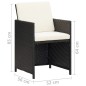 Gartenstühle 4 Stk. Poly Rattan Schwarz Gartenstühle 4 Stk. Poly Rattan Schwarz