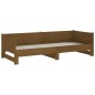 vidaXL Ausziehbares Tagesbett Braun Massivholz Kiefer 2x(90x190) cm vidaXL Ausziehbares Tagesbett Braun Massivholz Kiefer 2x(90x190) cm