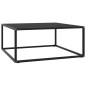 vidaXL Couchtisch Schwarz mit Schwarzem Glas 80x80x35 cm vidaXL Couchtisch Schwarz mit Schwarzem Glas 80x80x35 cm