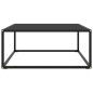 vidaXL Couchtisch Schwarz mit Schwarzem Glas 80x80x35 cm vidaXL Couchtisch Schwarz mit Schwarzem Glas 80x80x35 cm