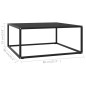 vidaXL Couchtisch Schwarz mit Schwarzem Glas 80x80x35 cm vidaXL Couchtisch Schwarz mit Schwarzem Glas 80x80x35 cm