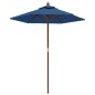 vidaXL Sonnenschirm mit Holzmast Azurblau 196x231 cm vidaXL Sonnenschirm mit Holzmast Azurblau 196x231 cm