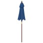 vidaXL Sonnenschirm mit Holzmast Azurblau 196x231 cm vidaXL Sonnenschirm mit Holzmast Azurblau 196x231 cm